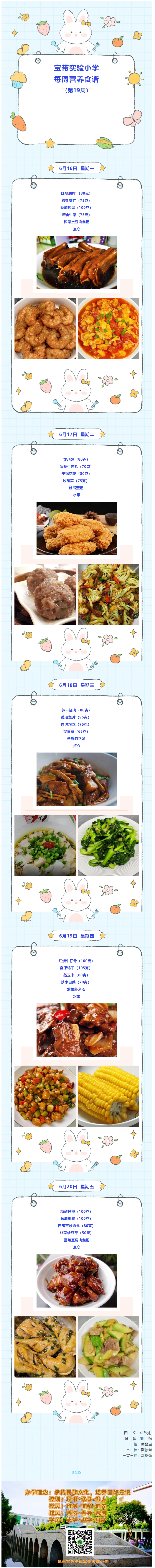 04【凌霄新闻台】宝带实验小学每周营养食谱（第19周）